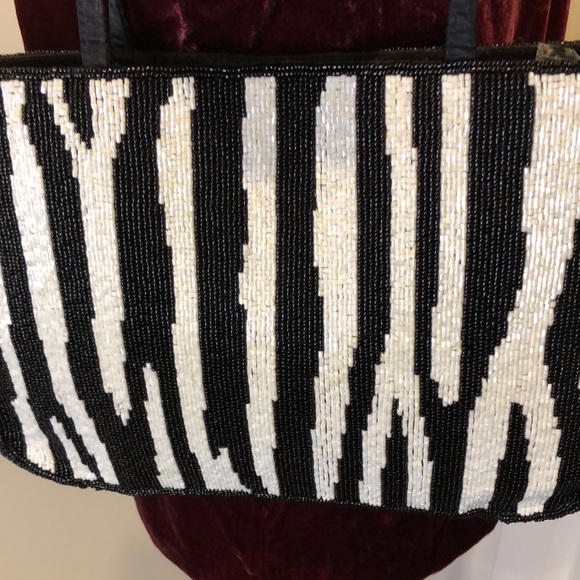 BARSE Fully Beaded Satin Day To Evening Clutch Shoulder Bag COLLECTOR’S PIECE - Picture 3 of 16